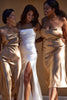 Mariée et demoiselles d'honneur en robe midi Anya, or